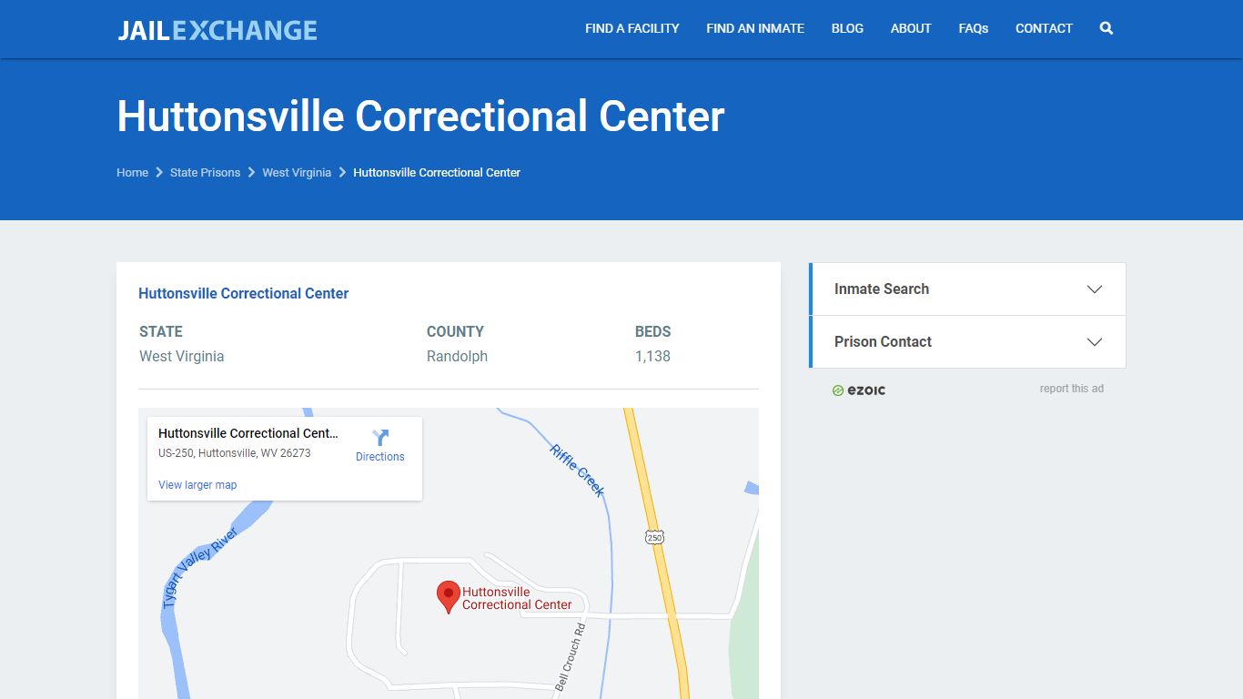 Huttonsville Correctional Center Prisoner Search ...